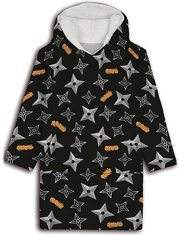 Plaid Enfant Naruto Shippuden à Manches et Capuche 7 à 14 ans, SHURIKEN