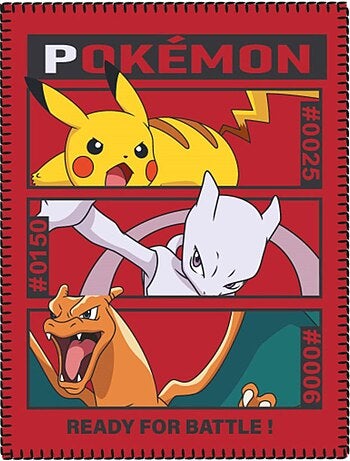 Plaid Enfant Pikachu, Dracaufeu et Mewto