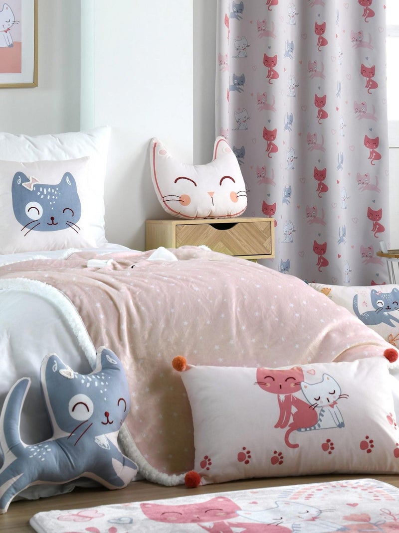Plaid enfant Zoeline le chat Rose - Kiabi