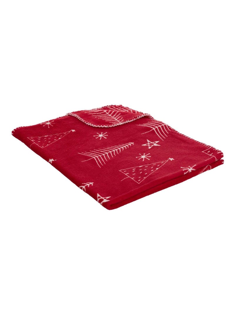 Plaid et peluche père Noël Rouge - Kiabi