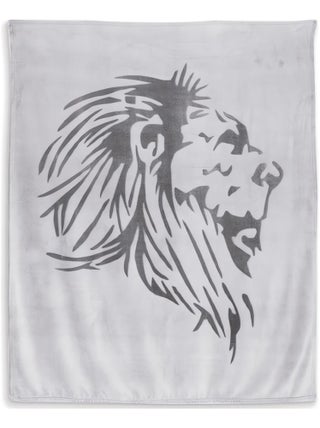 Plaid extra doux 130x150 cm LION gris et anthracite