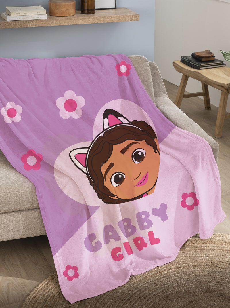 Plaid extra doux imprimé, GABBY ET LA MAISON MAGIQUE COEUR Violet - Kiabi