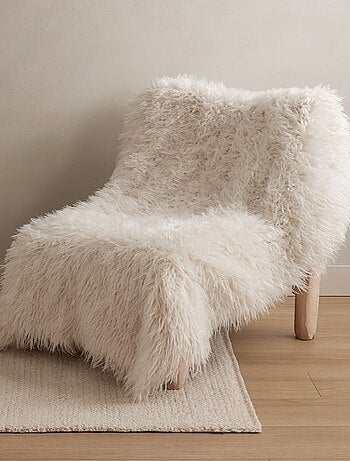 Plaid fausse fourrure à poil long