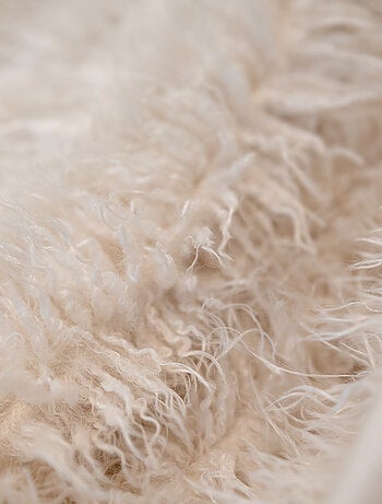 Plaid fausse fourrure à poil long