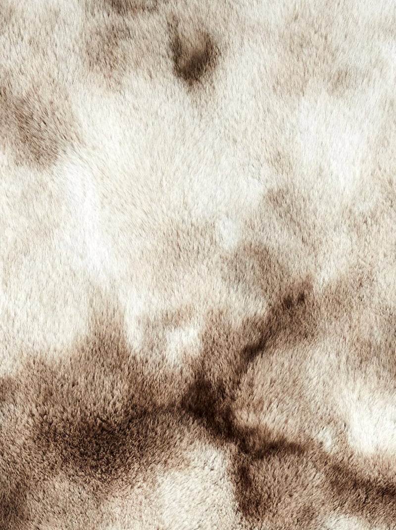 Plaid fausse fourrure collection CHRISTIE Blanc Marron - Kiabi