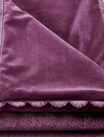 Plaid fausse fourrure côtelé ALBA 130x160