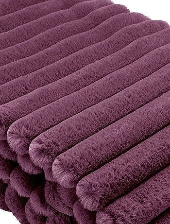 Plaid fausse fourrure côtelé ALBA 130x160