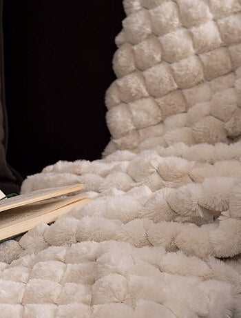 Plaid fausse fourrure Inuit - Effet tie and dye