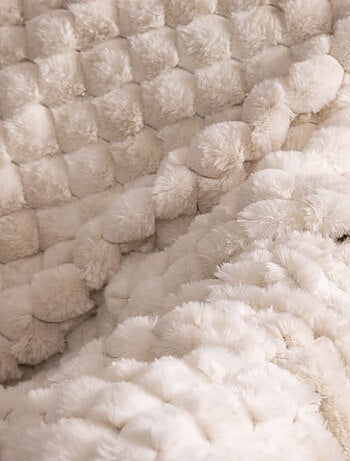 Plaid fausse fourrure Inuit - Effet tie and dye