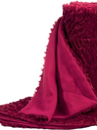 Plaid fausse fourrure Polyester