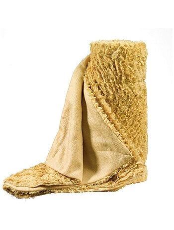 Plaid fausse fourrure Polyester