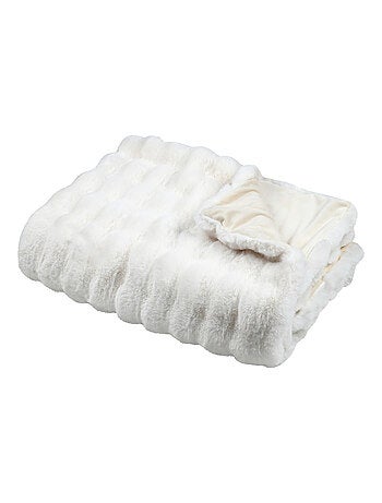 Plaid fausse imitation fourrure moelleux