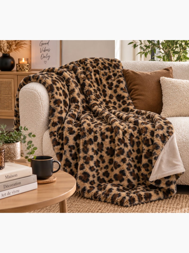 Plaid fauves camel Marron - Kiabi