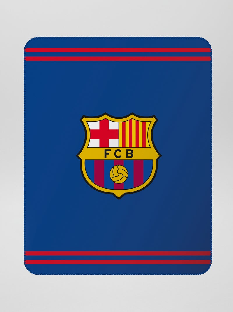 Plaid 'FC Barcelone' en polaire bleu - Kiabi