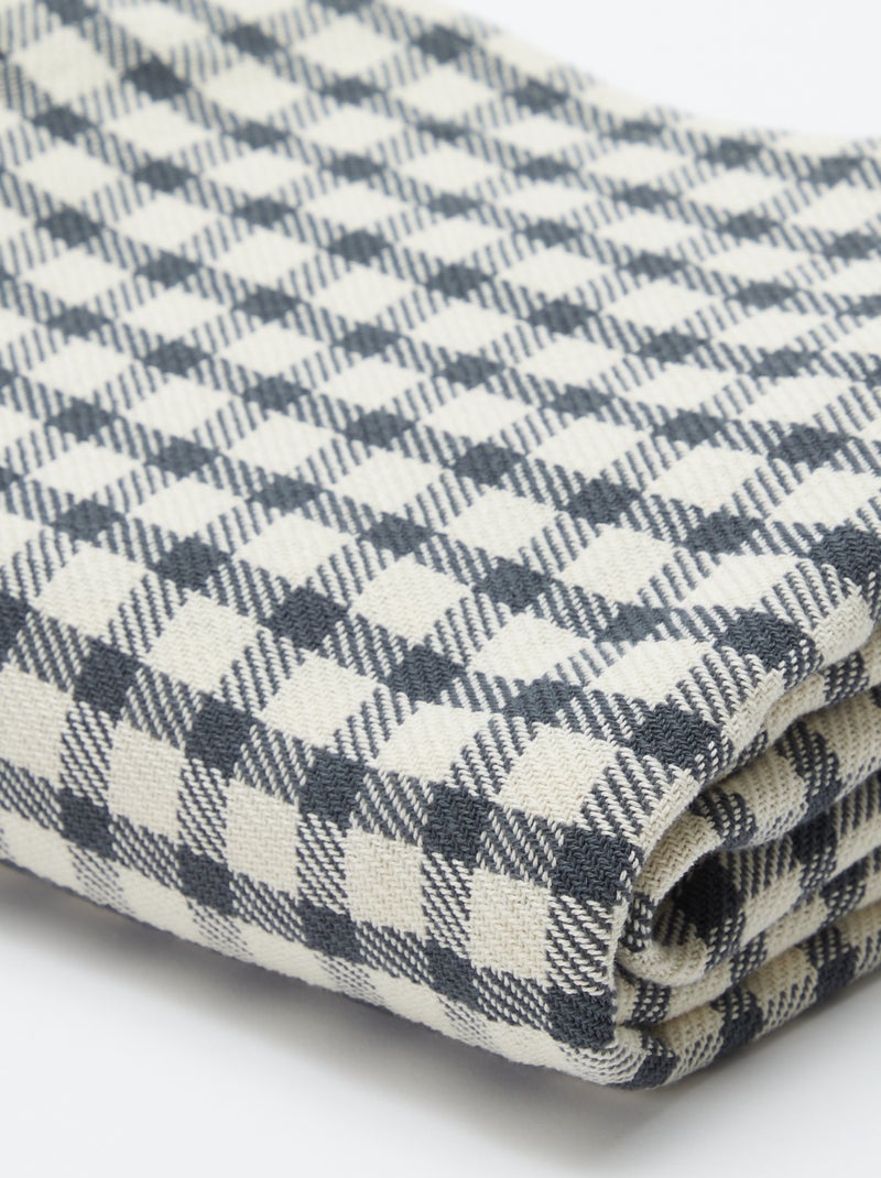 Plaid fin à carreaux - Kiabi Home Gris - Kiabi