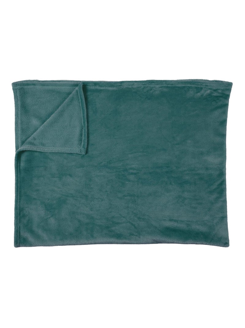 Plaid flanelle collection ANNA Bleu canard - Kiabi