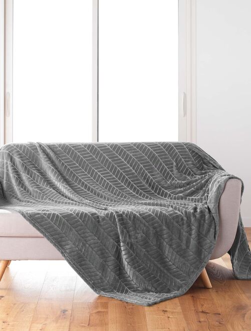 Future Home - Plaid enfant polyester gris 130x150cm - Gris - Kiabi - 8.00€