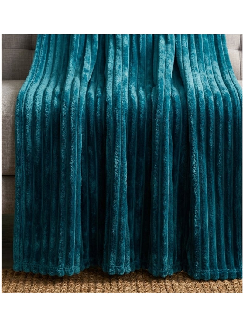 Plaid flanelle Collection Gali Bleu - Kiabi