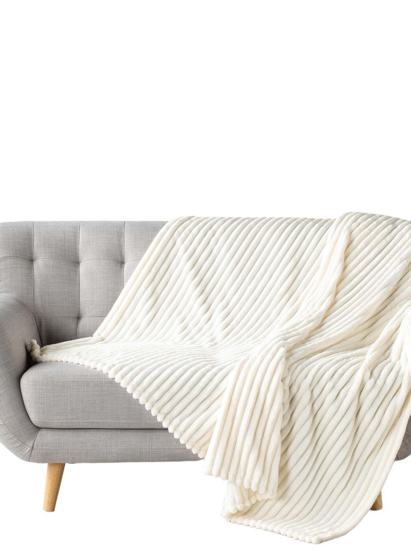 Plaid Flanelle Collection Galie Beige - Kiabi