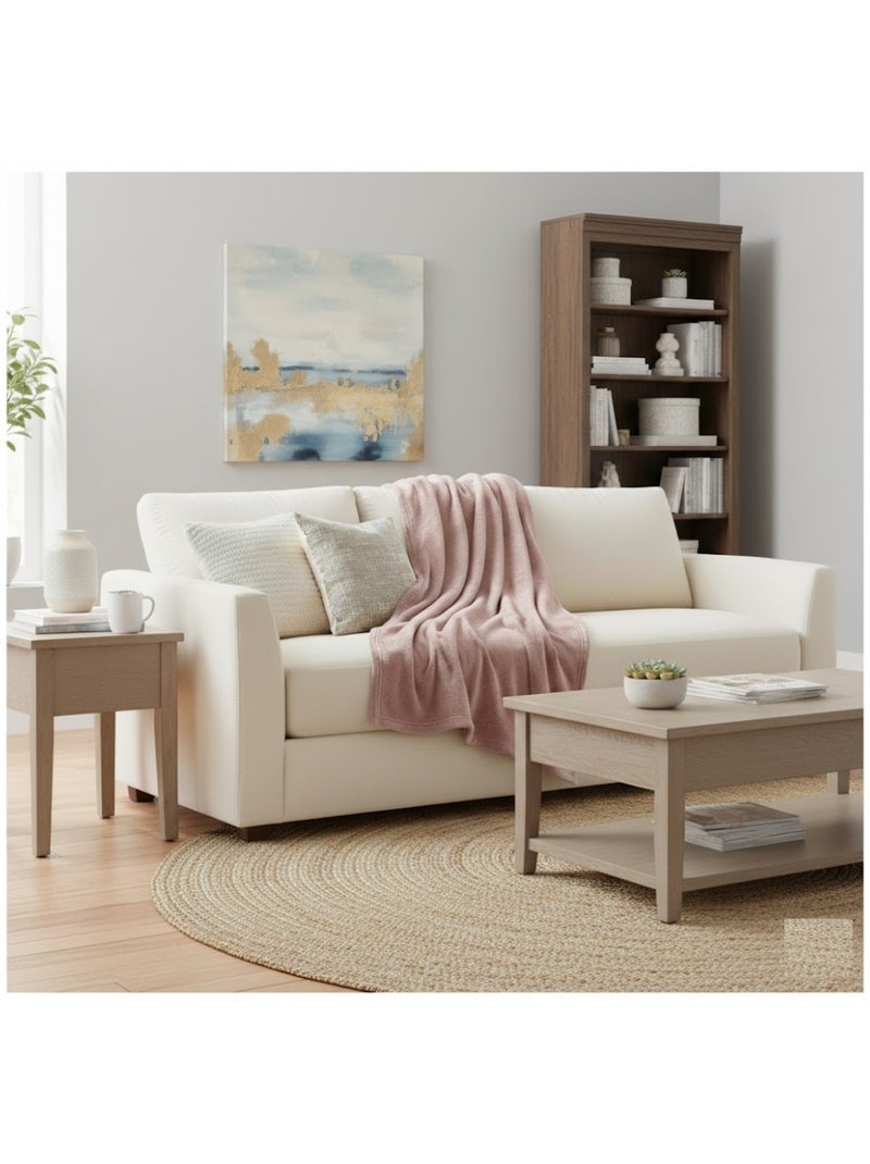 Plaid Flanelle douceur Rose - Kiabi