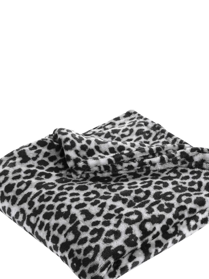 Plaid flanelle leopard Gris - Kiabi