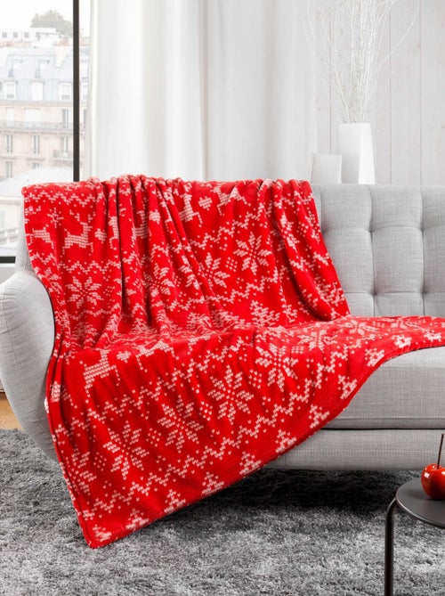 Plaid flanelle + poche pour pieds Holly - Kiabi