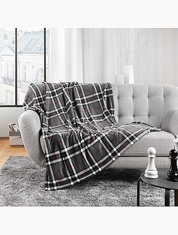 Plaid flanelle + poche pour pieds scottish