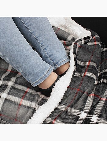 Plaid flanelle + poche pour pieds scottish