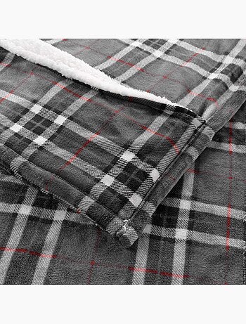 Plaid flanelle + poche pour pieds scottish