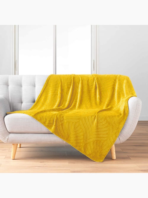 Plaid flanelle relief uni Nelia - Douceur D'intérieur - Kiabi