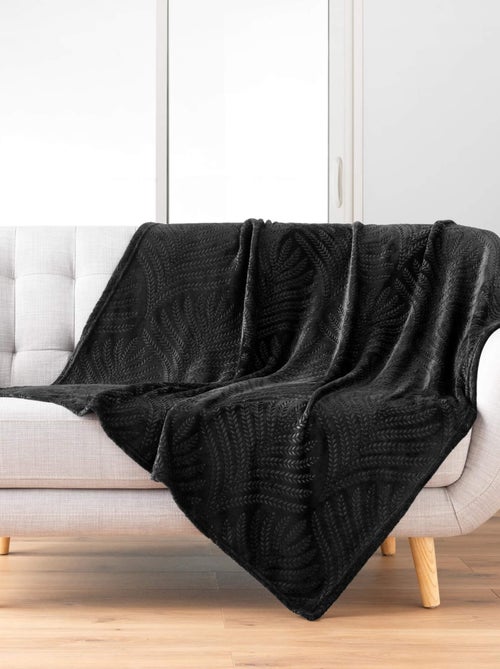 Plaid flanelle relief unie Nelia - Douceur D'intérieur - Kiabi