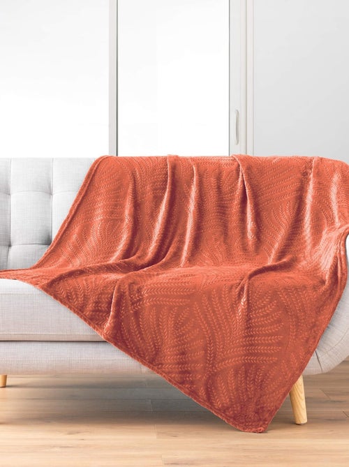 Plaid flanelle relief unie Nelia - Douceur D'intérieur - Kiabi