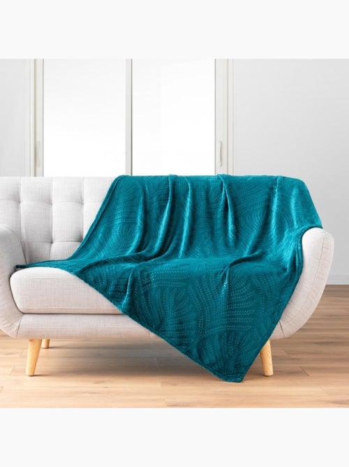 Plaid flanelle relief unie nelia - Kiabi