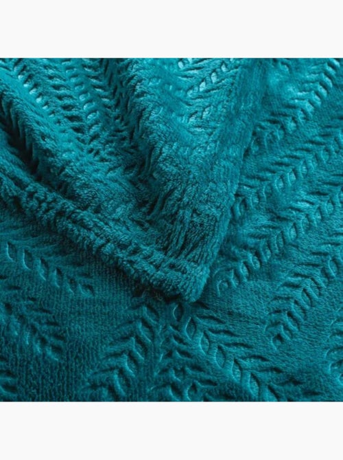 Plaid flanelle relief unie nelia - Kiabi