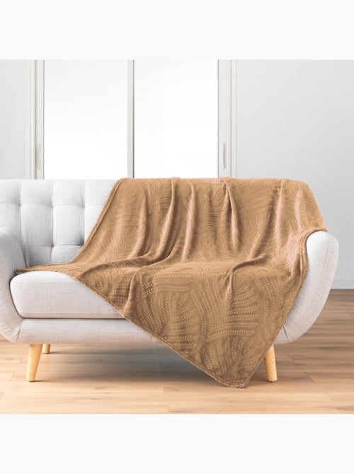 Plaid flanelle relief unie nelia - Kiabi