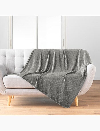 Plaid flanelle relief unie nelia