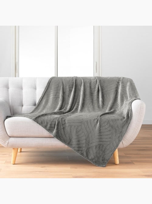 Plaid flanelle relief unie nelia - Kiabi