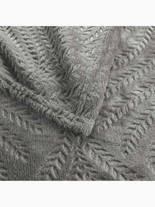 Plaid flanelle relief unie nelia - Kiabi