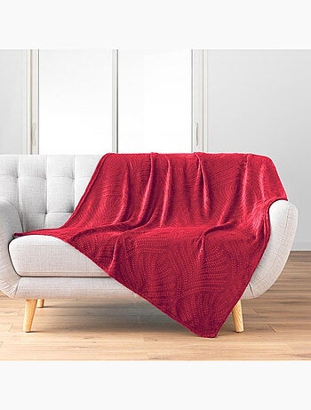 Plaid flanelle relief unie nelia