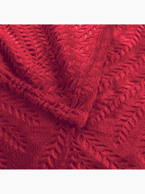 Plaid flanelle relief unie nelia - Kiabi