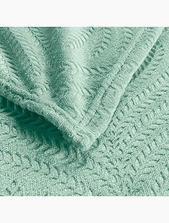 Plaid flanelle relief unie nelia