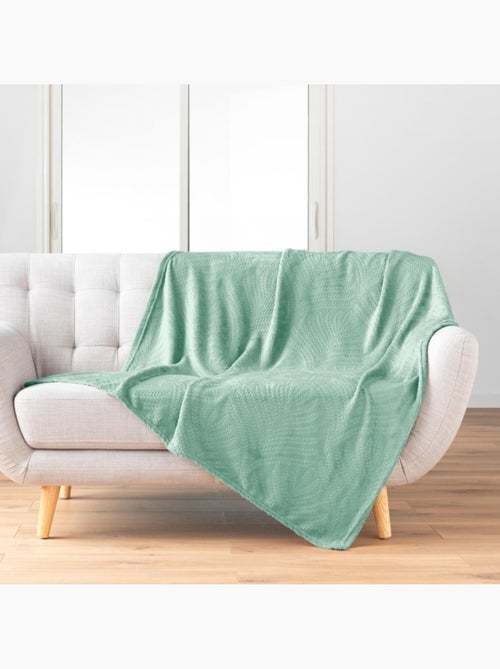 Plaid flanelle relief unie nelia - Kiabi