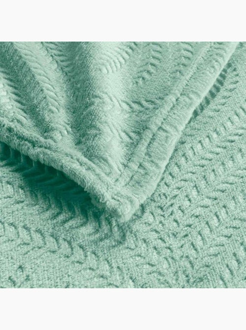 Plaid flanelle relief unie nelia - Kiabi