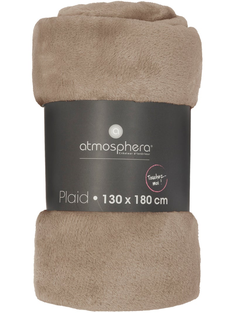 Plaid flanelle uni OLLIS Beige - Kiabi