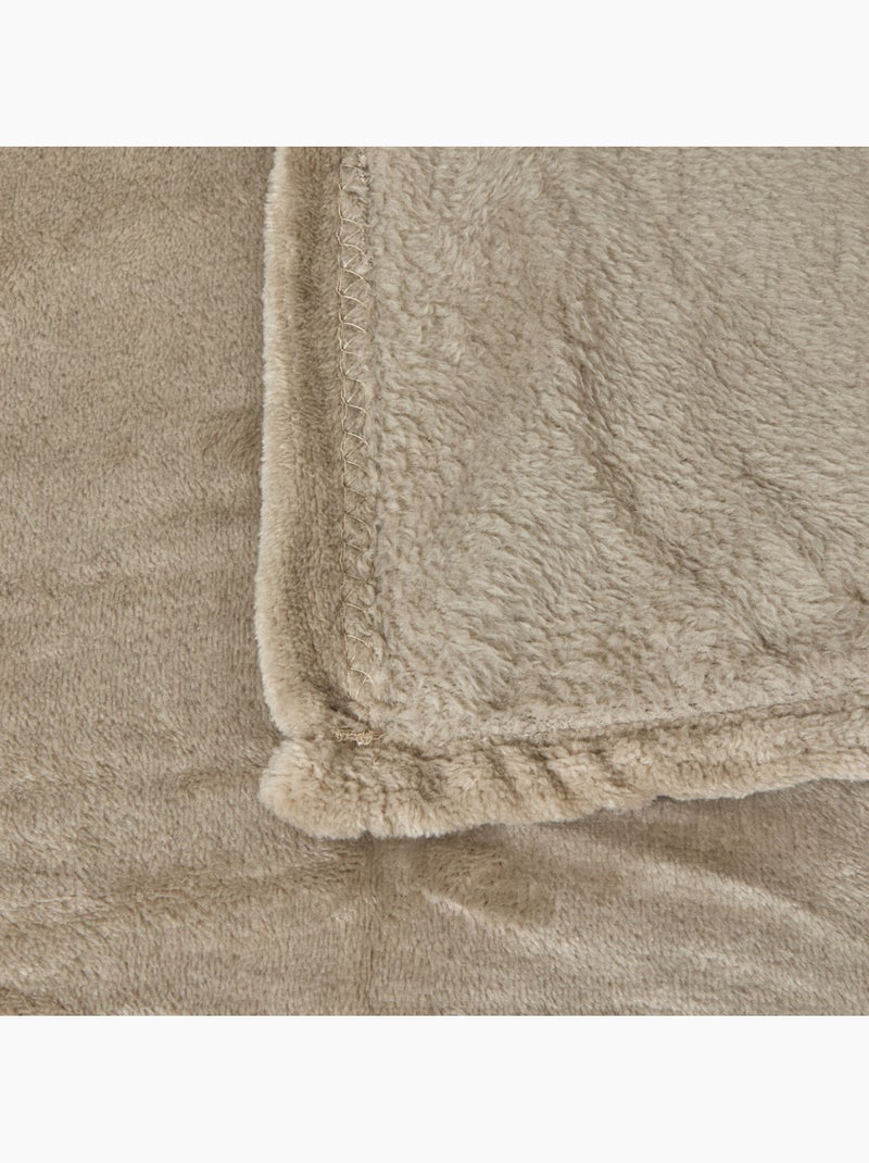 Plaid flanelle uni OLLIS Beige - Kiabi