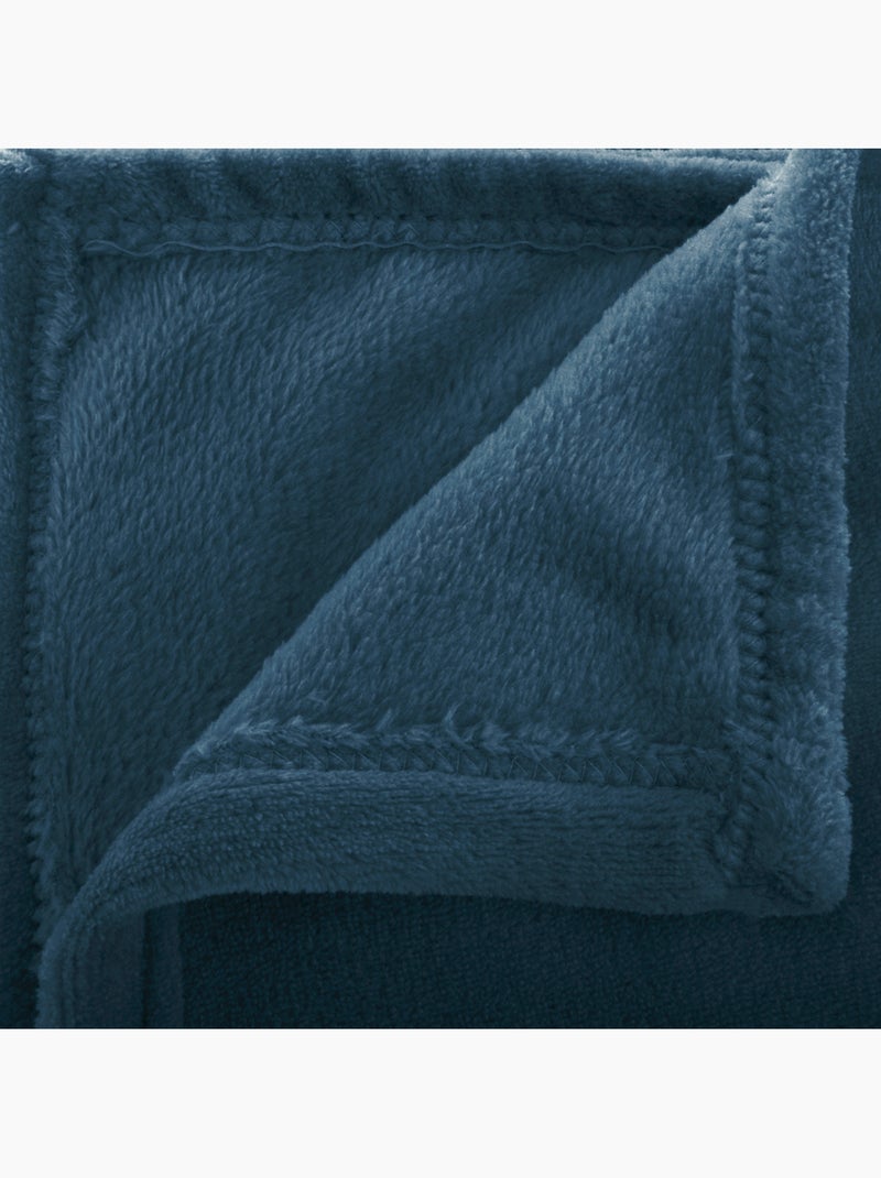 Plaid flanelle uni OLLIS Bleu - Kiabi