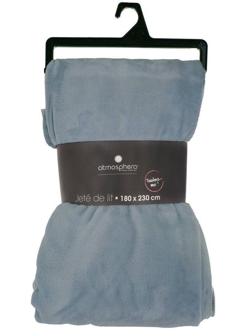 Plaid flanelle uni OLLIS Gris orage - Kiabi