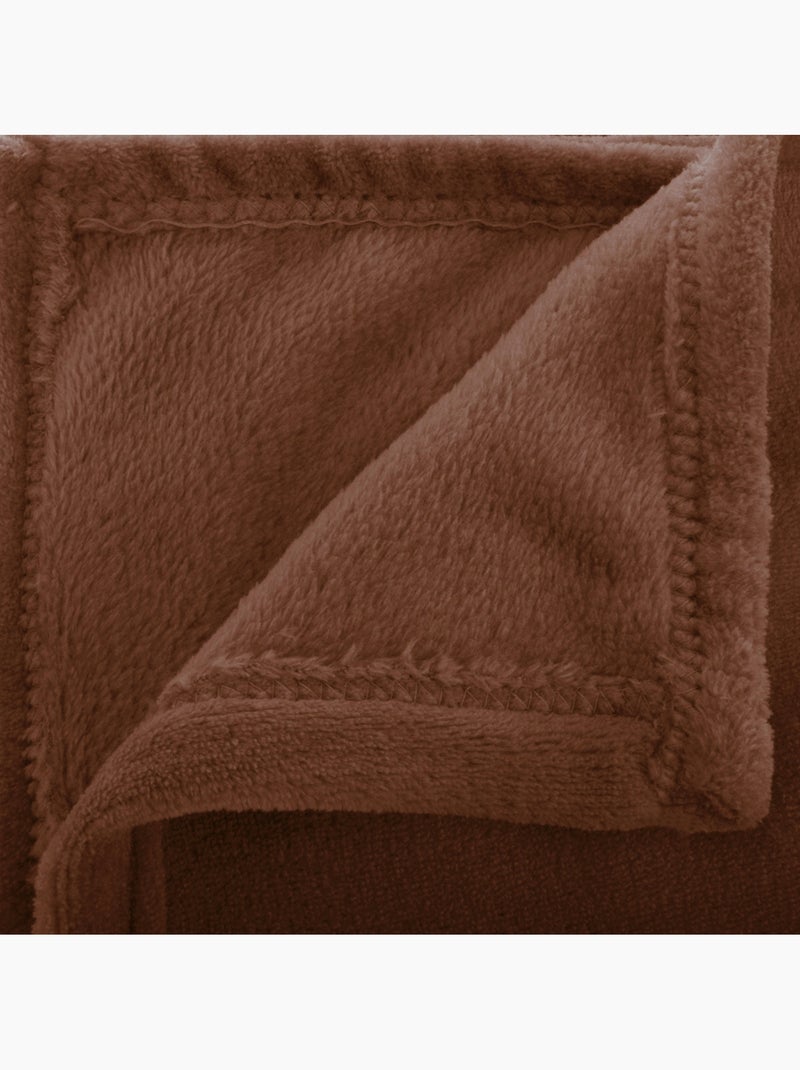 Plaid flanelle uni OLLIS Marron - Kiabi