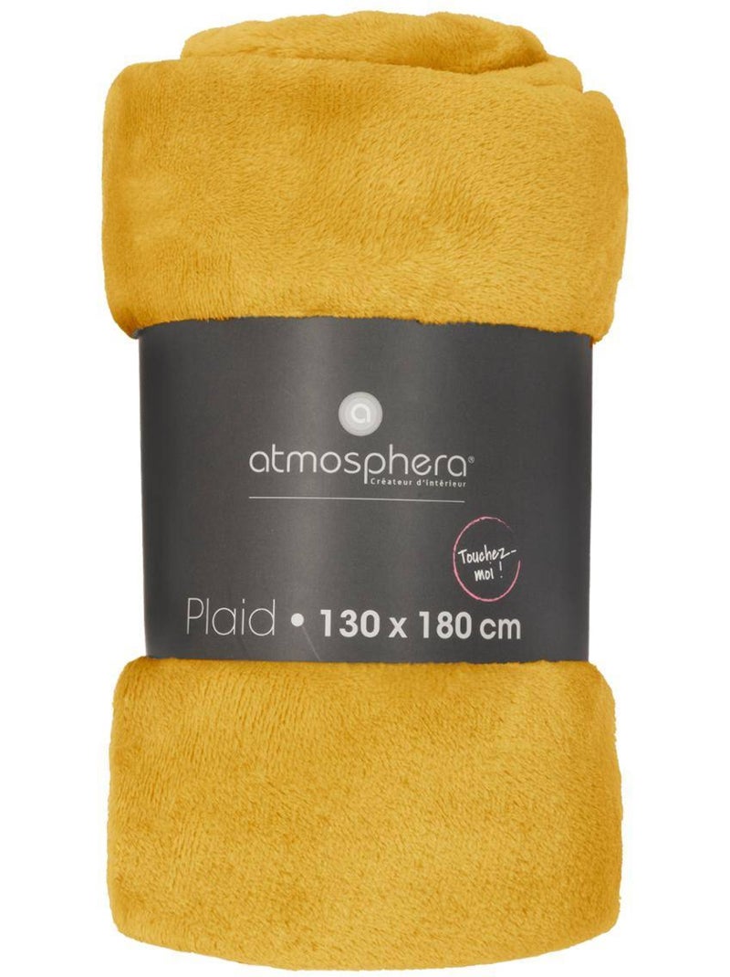 Plaid flanelle uni OLLIS Ocre - Kiabi