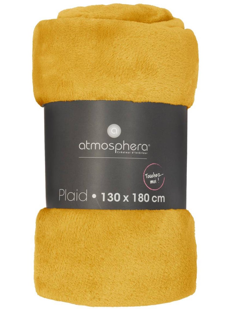 Plaid flanelle uni OLLIS Ocre - Kiabi